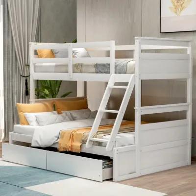 Twin Over Full Bunk Bed With Storage