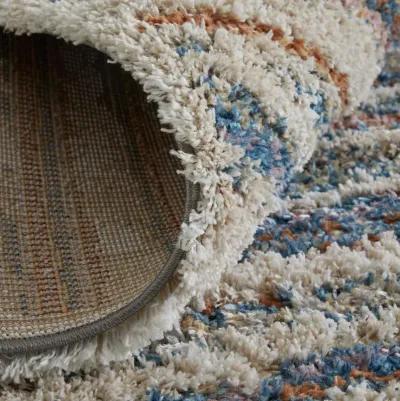 Mynka 39IEF Ivory/Blue/Orange 9' x 12' Rug