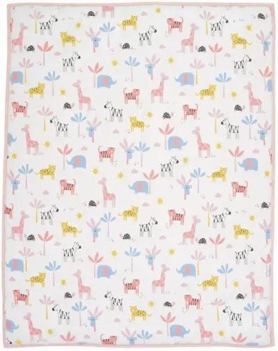 Lambs & Ivy Snuggle Jungle Pastel Safari Cotton Jersey 3-Piece Crib Bedding Set