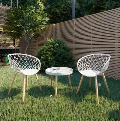 KURV™ OUTDOOR & INDOOR KIDS MINI CHAIR - WHITE/NATURAL (Set of 2)