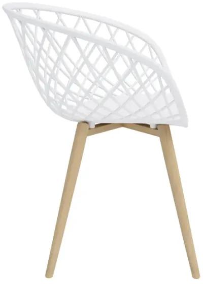 KURV™ OUTDOOR & INDOOR KIDS MINI CHAIR - WHITE/NATURAL (Set of 2)