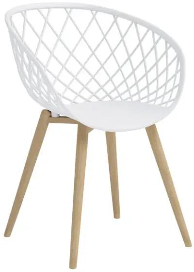 KURV™ OUTDOOR & INDOOR KIDS MINI CHAIR - WHITE/NATURAL (Set of 2)