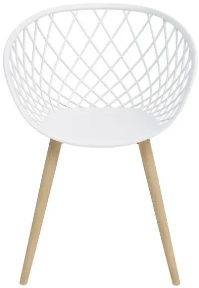 KURV™ OUTDOOR & INDOOR KIDS MINI CHAIR - WHITE/NATURAL (Set of 2)