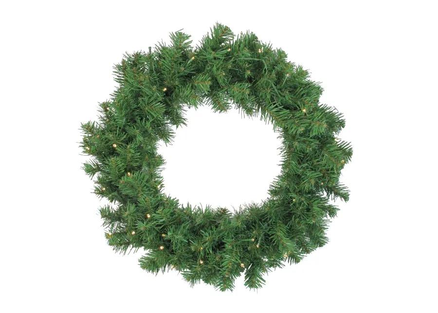 4-Piece Artificial Winter Spruce Christmas Tree  Wreath and Garland Set 6.5' - Clear Lights