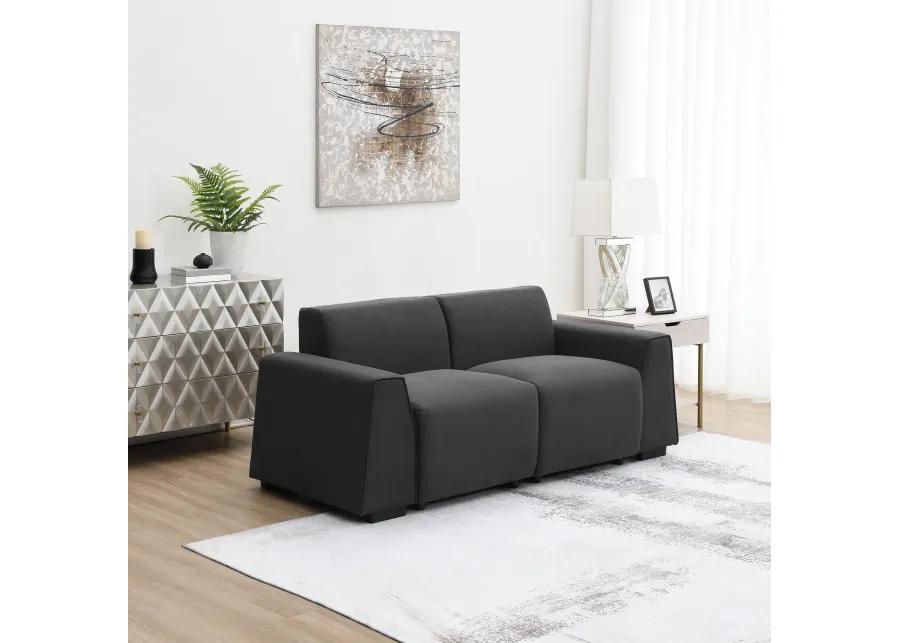 MONDAWE Modern Linen Fabric Sofa,Stylish and Minimalist 2-3 Seat Couch,Exquisite Loveseat with Wide Armrests for Living Room,Bedroom,Apartment