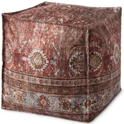 Poufs PF0006 Red / Multi 18"W x 18"D x 18"H