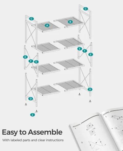 31.5" Wide Storage Rack with X Side Frames Ink Black