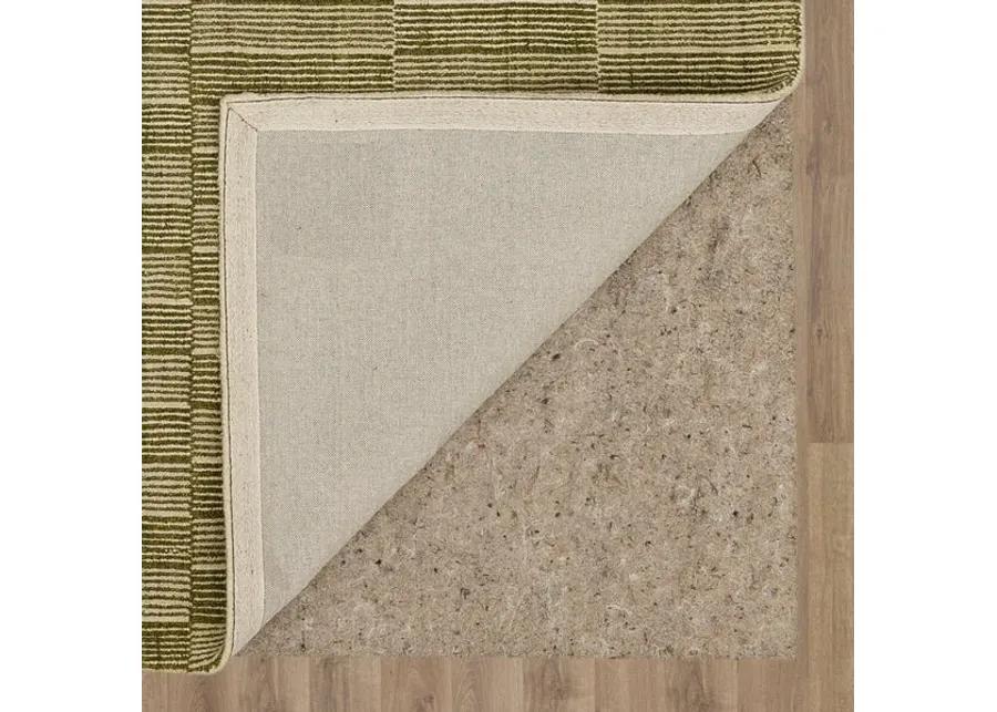 Bobby Berk Broken Stripe Broken Stripe Moss 5' X 8' Rug