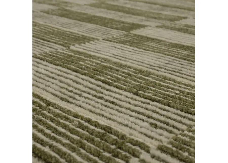 Bobby Berk Broken Stripe Broken Stripe Moss 5' X 8' Rug