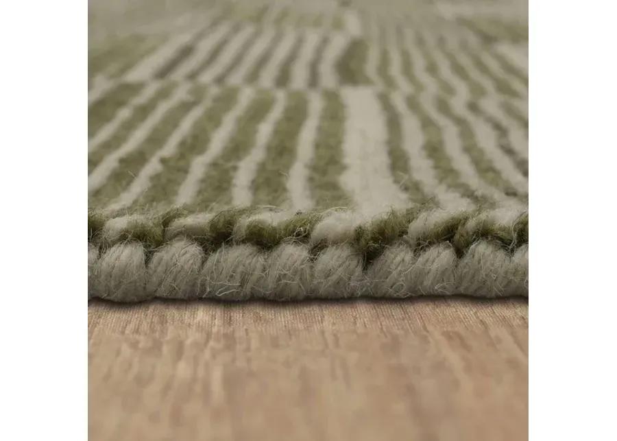 Bobby Berk Broken Stripe Broken Stripe Moss 5' X 8' Rug