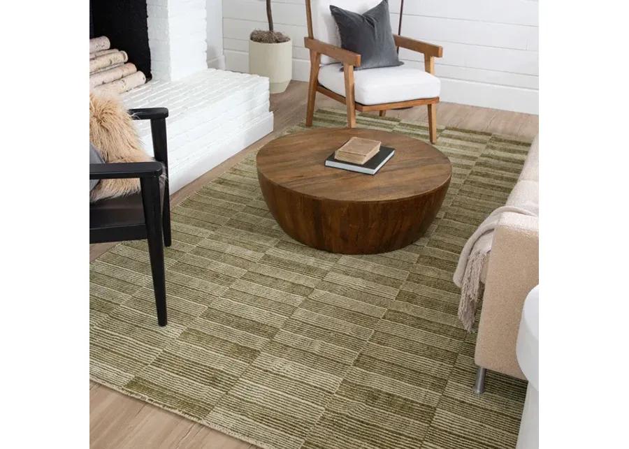 Bobby Berk Broken Stripe Broken Stripe Moss 5' X 8' Rug