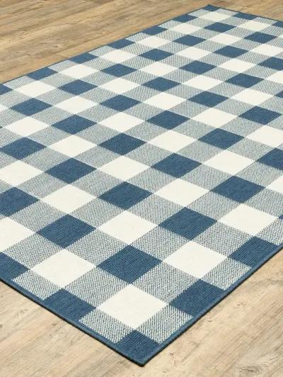 Meridian 6'7" x 9'6" Blue Rug