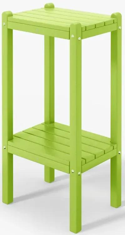 WestinTrends 36" Outdoor Adirondack HDPE 2-Tier Patio Side Table