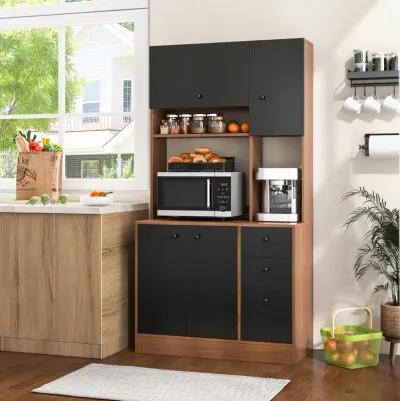 71-Inch Kitchen Pantry Cabinet with 3 Storage Shelves and 3 Spacious Drawers