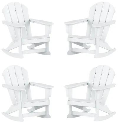 WestinTrends Outdoor Rocking Poly Adirondack Chair (Set Of 4)