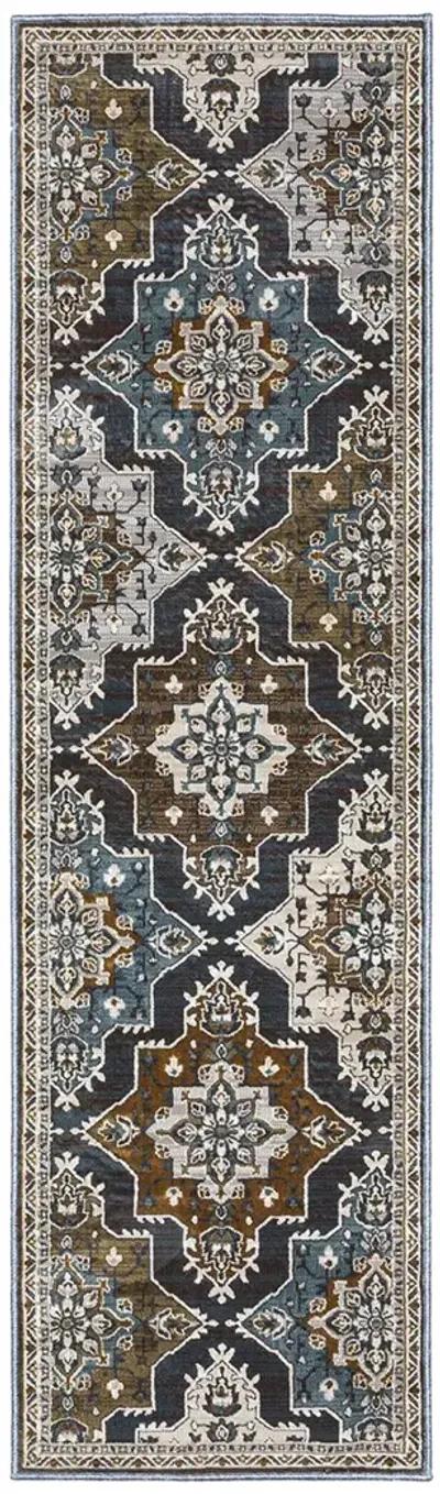 Ellington 2'3" x 7'6" Blue Rug