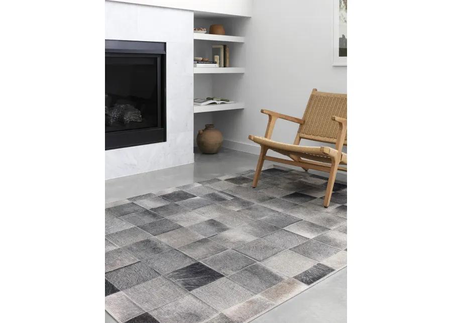 Maddox MAD06 Charcoal/Grey 5' x 7'6" Rug