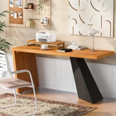 63" Modern Executive Desk, Rustic Industrial Wooden Writing Desk, Study Desk