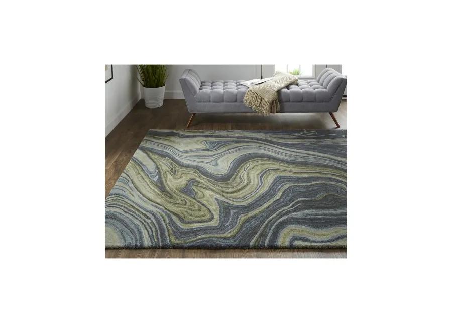 Amira 8631F Blue/Ivory/Green 2' x 3' Rug