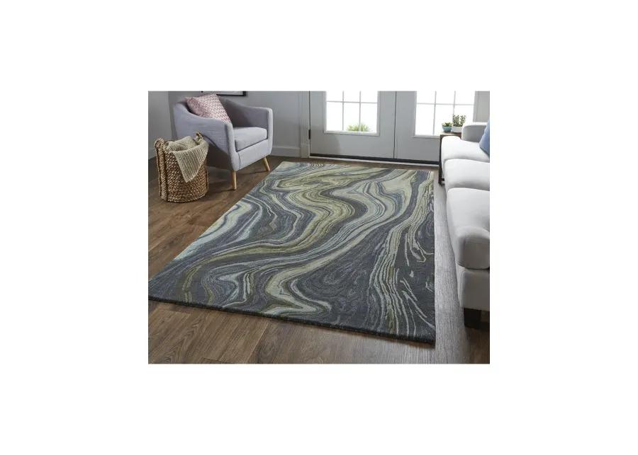 Amira 8631F Blue/Ivory/Green 2' x 3' Rug