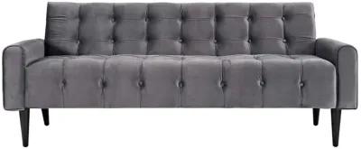 Modway EEI-2456-GRY Delve Velvet Gray, Sofa, Gray Fabric