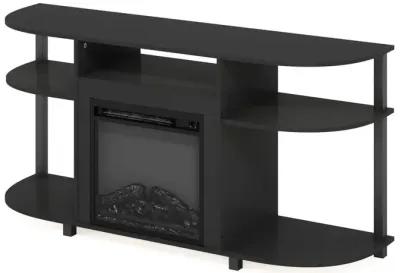 Entertainment Center Stand with Fireplace for TV up to 55 Inch, Americano