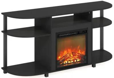 Entertainment Center Stand with Fireplace for TV up to 55 Inch, Americano