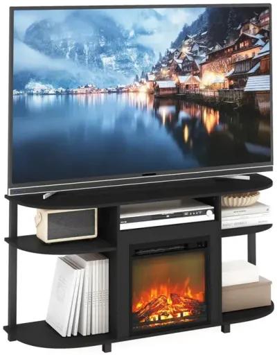 Entertainment Center Stand with Fireplace for TV up to 55 Inch, Americano