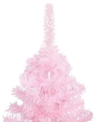 vidaXL Artificial Christmas Tree with Stand Pink 59.1" PVC