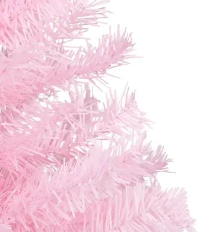 vidaXL Artificial Christmas Tree with Stand Pink 59.1" PVC