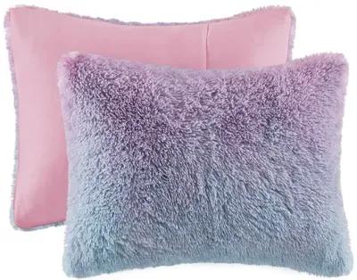 Gracie Mills Herman Ombre Shaggy Faux Fur Comforter Set