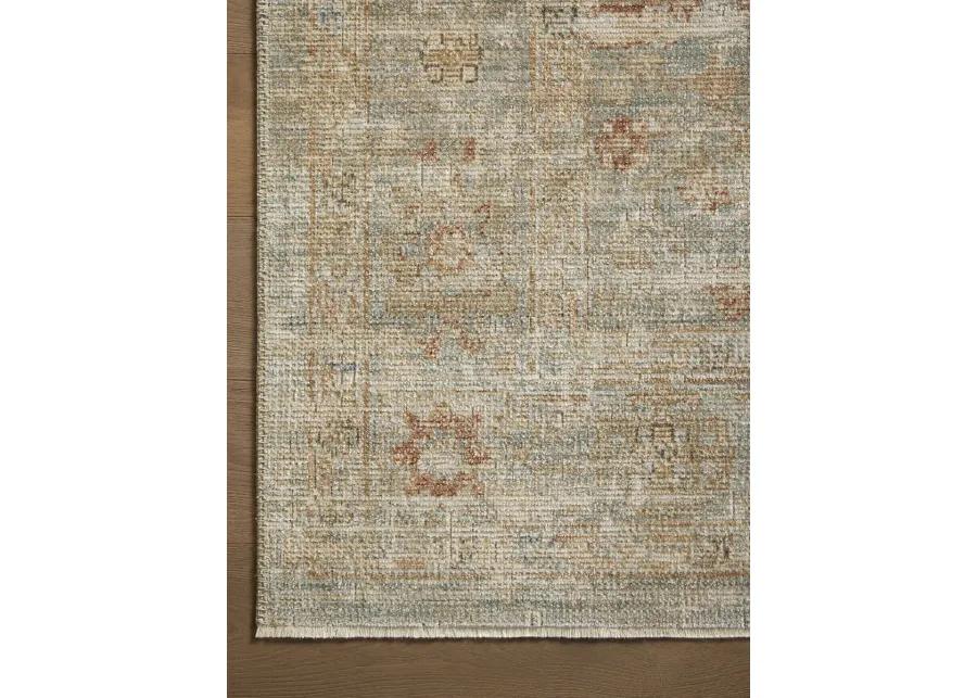 Heritage HER-06 Aqua / Terracotta 4''0" x 8''0" Rug by Patent Pending