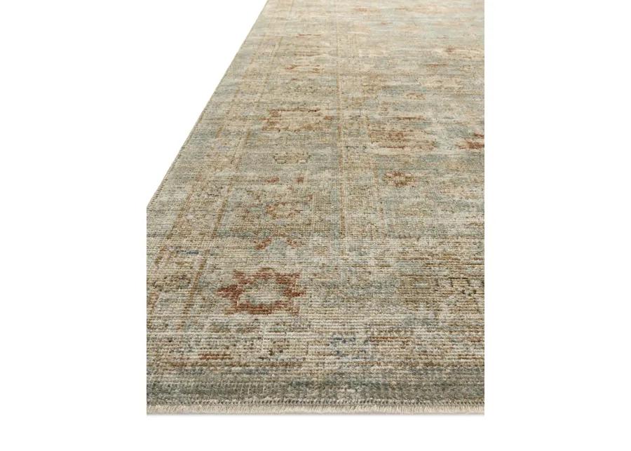 Heritage HER-06 Aqua / Terracotta 4''0" x 8''0" Rug by Patent Pending