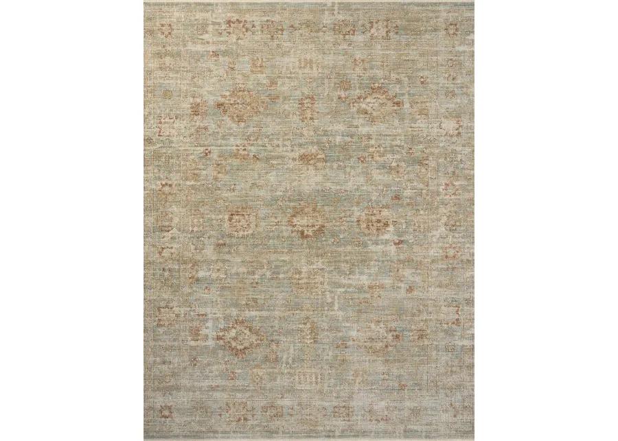 Heritage HER-06 Aqua / Terracotta 4''0" x 8''0" Rug by Patent Pending