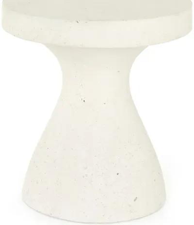 Koda Outdoor End Table - Textured White