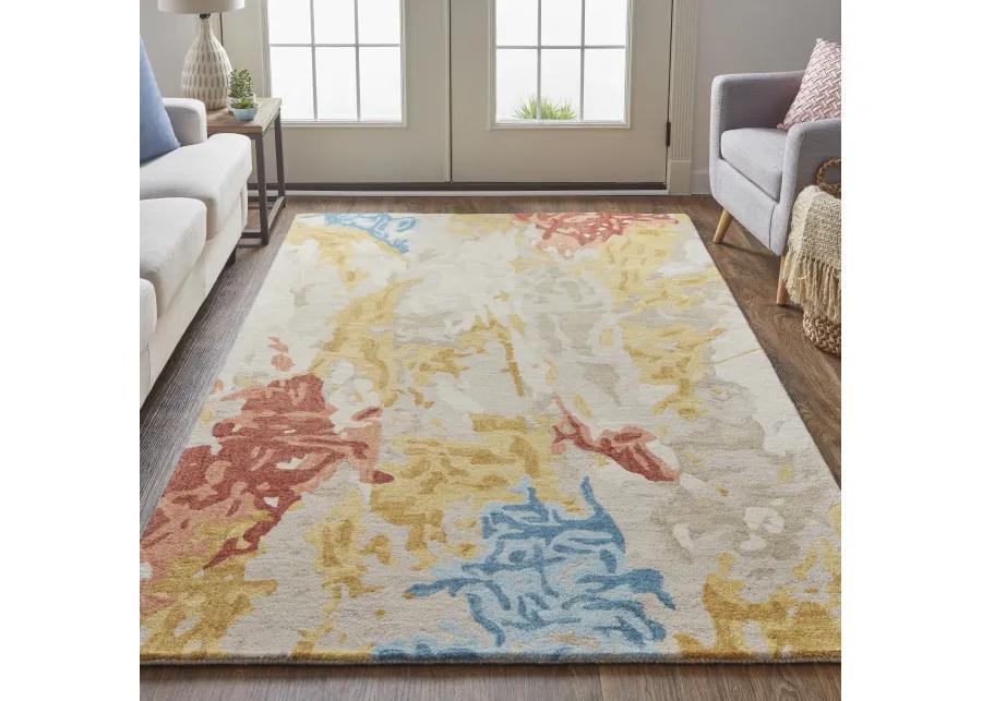 Everley 8646F Ivory/Yellow/Blue 8' x 10' Rug