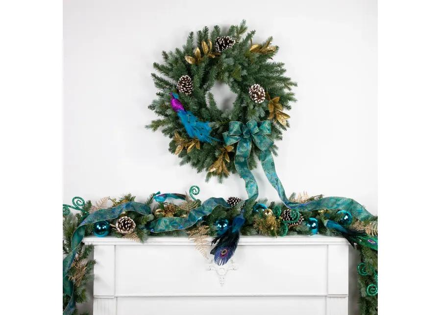 9' x 14" Blue Spruce Artificial Christmas Garland  Unlit