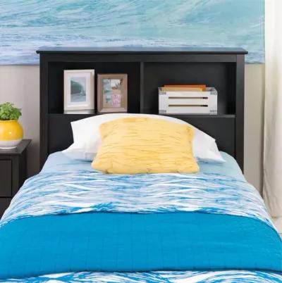 Prepac Black Twin Bookcase Headboard