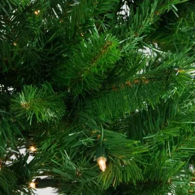 7.5' Pre-Lit Stillwater Spruce Pencil Artificial Christmas Tree - Clear Lights