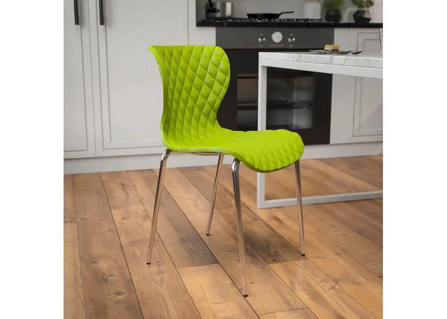 Flash Furniture Lowell Contemporary Design Citrus Green Plastic Stack Chair