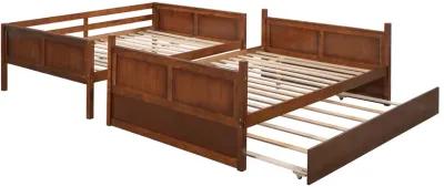 Merax Modern Solid Bunk Bed with Trundle