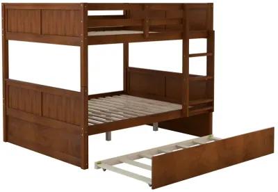 Merax Modern Solid Bunk Bed with Trundle