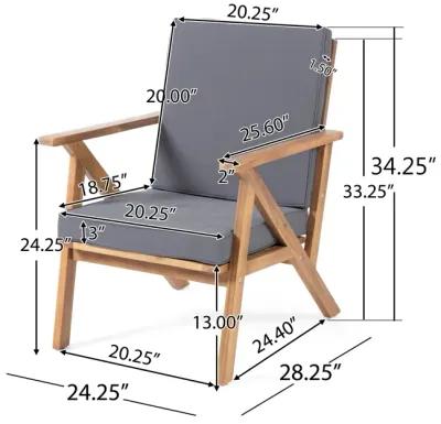 Merax 4 Pieces Outdoor Patio Loveseat Chairs Table Seating Sets