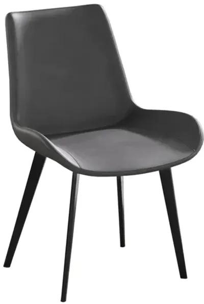 Modern Dining Chair Living Room Black Metal Leg Dining Chair-Grey-4 Pieces/Ctn