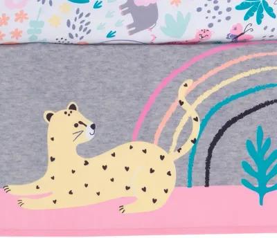 Bedtime Originals Rainbow Jungle Elephant/Leopard 3-Piece Baby Crib Bedding Set