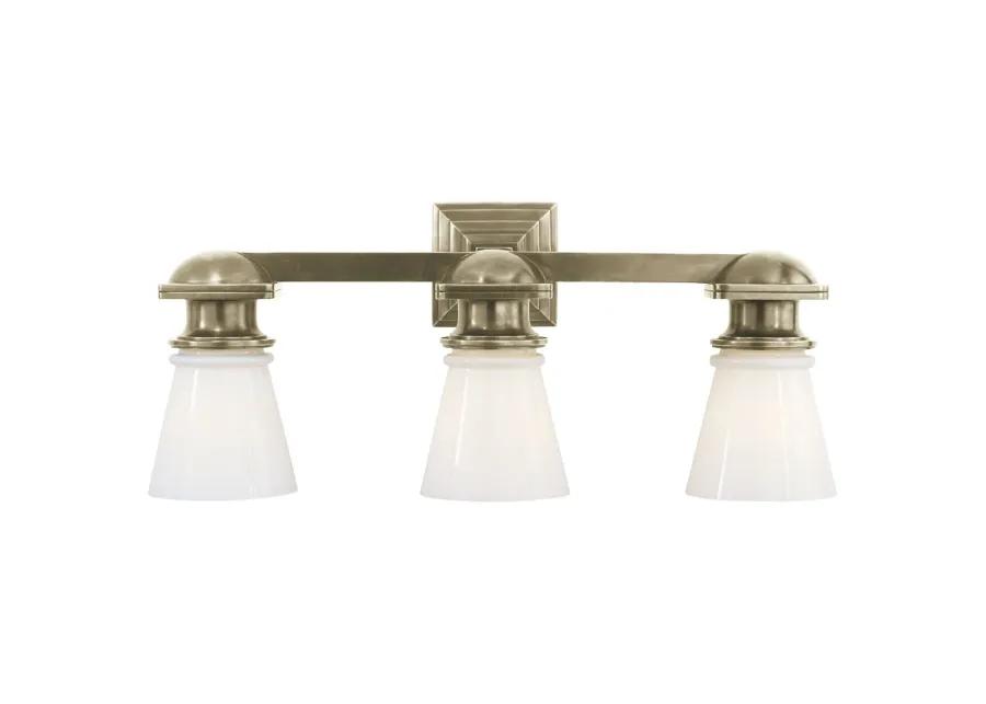 New York Subway Triple Light in Polished Nickel