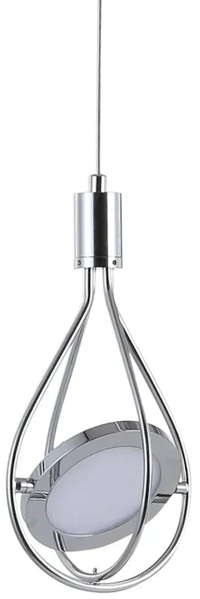 Orion 5.5" Adjustable Modern Integrated 1-Light Cluster LED Metal Pendant, Chrome