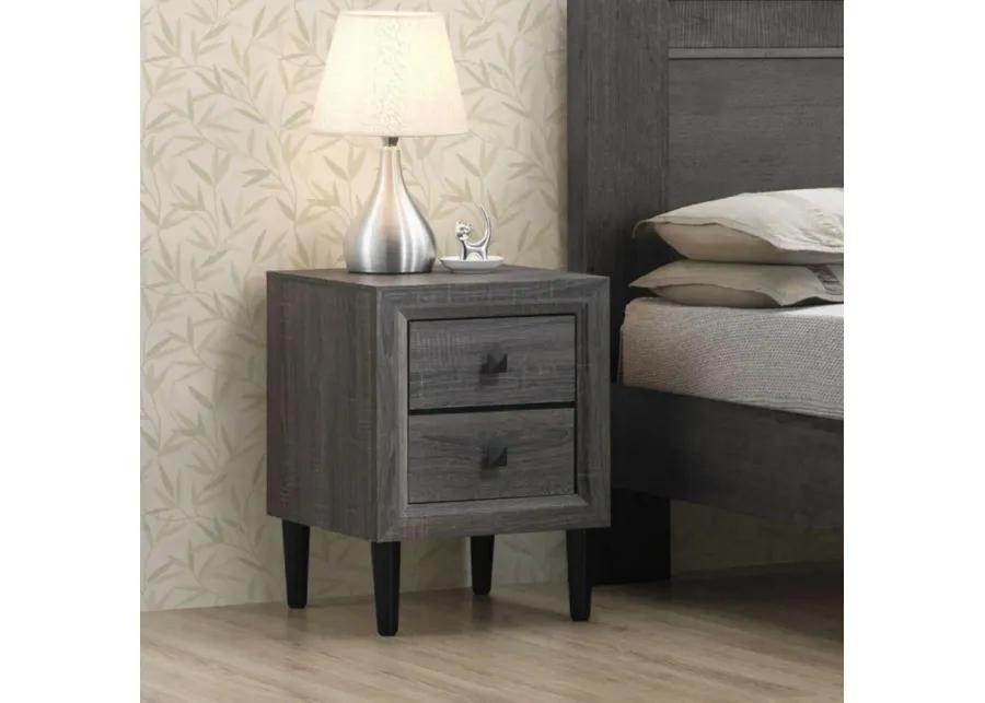 Hivago Multipurpose Retro Bedside Nightstand with 2 Drawers