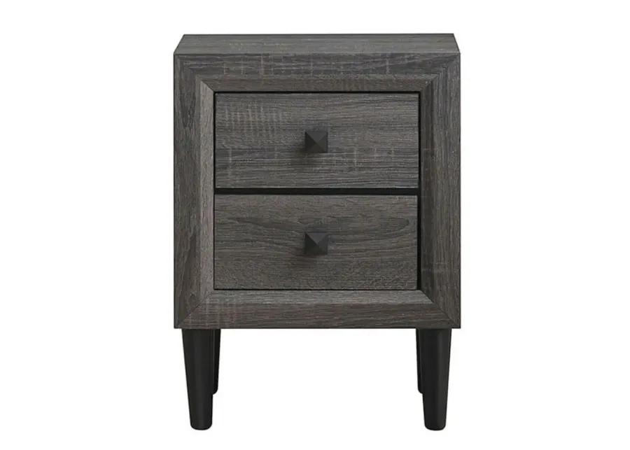 Hivago Multipurpose Retro Bedside Nightstand with 2 Drawers