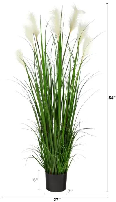 HomPlanti 4.5" Plum Grass Artificial Plant